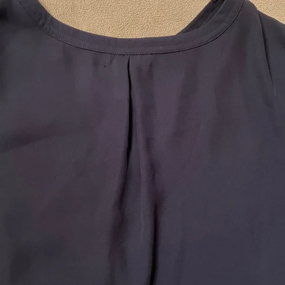 Van Heusen Dark Navy Blue Cap Sleeve Blouse - Picture 7 of 10